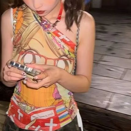 Street Fashion China Beautiful Girls - เสื้อยืดแฟชั่น Gagarich สไตล์ญี่ปุ่น 2026 สาวสวยใส่แว่นตา ลายพารодีสาวแซ่บยุค