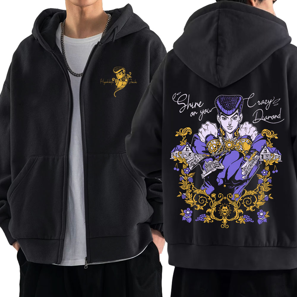 Street Fashion Hoodie - เสื้อฮู้ดซิปอนิเมะ Jojo's Bizarre Adventure ลายฮิกาชิกาตะ โจสุเกะ