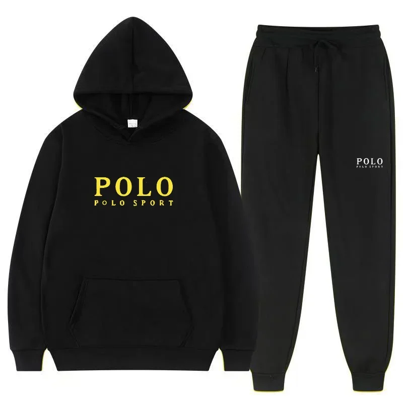 Street Fashion Hoodie - ชุดลำลองผู้ชายใหม่ประจำฤดูใบไม้ร่วงและฤดูหนาวปี 2025 แฟชั่นกลางแจ้ง ชุดวิ่งออกกำลังกาย เสื้อฮู้ดและกางเกงขายาวสำหรับผู้ชายและผู้หญิง ชุด