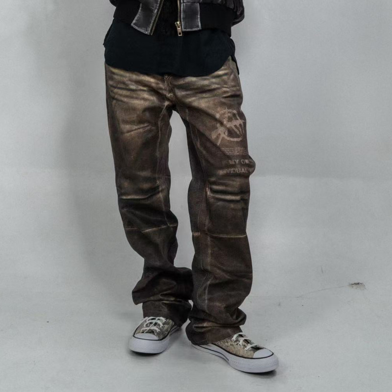 กางเกงหนังเทียมทรงตรงสไตล์พังก - Street Fashion Vibes บทวิจารณ์และราคา