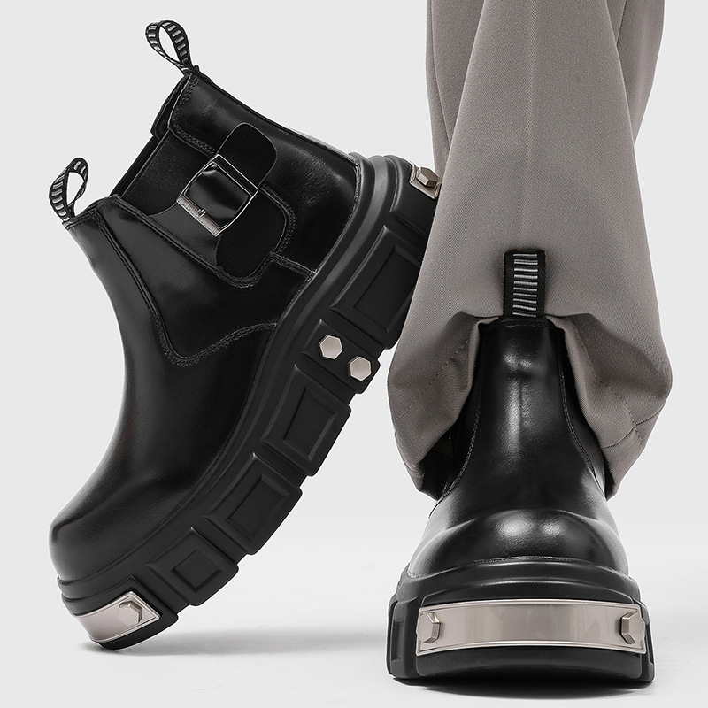 รองเท้าบูทเชลซีสไตล์พังก์กอธสำ - Street Fashion Goth บทวิจารณ์และราคา