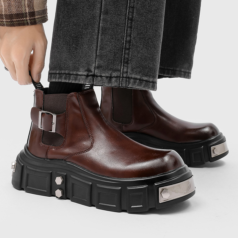 รองเท้าบูทเชลซีสไตล์พังก์กอธสำ - Street Fashion Goth บทวิจารณ์และราคา