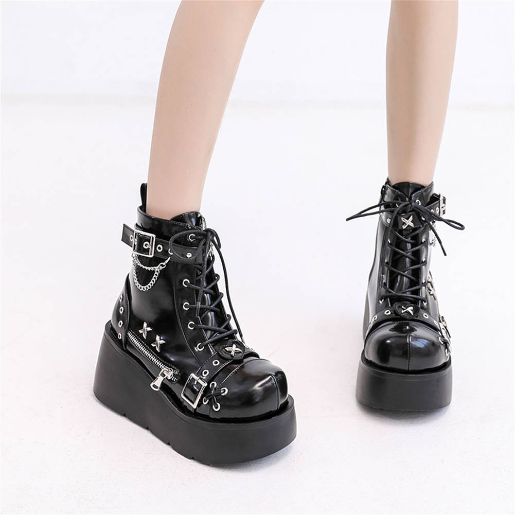 ใหม่เอี่ยมสุภาพสตรี Goth ข้อเท - Street Fashion Goth บทวิจารณ์และราคา