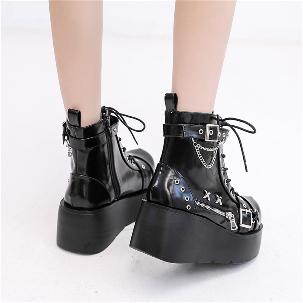 ใหม่เอี่ยมสุภาพสตรี Goth ข้อเท - Street Fashion Goth บทวิจารณ์และราคา