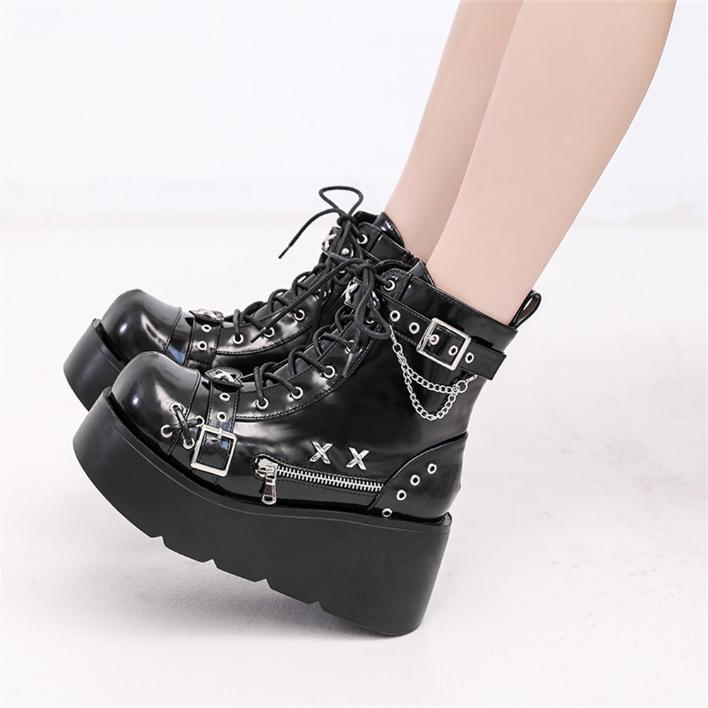 ใหม่เอี่ยมสุภาพสตรี Goth ข้อเท - Street Fashion Goth บทวิจารณ์และราคา
